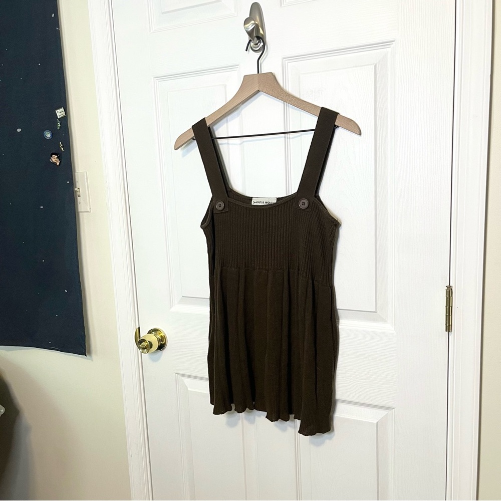 ✧･ﾟvtn brown sweater tank tunic